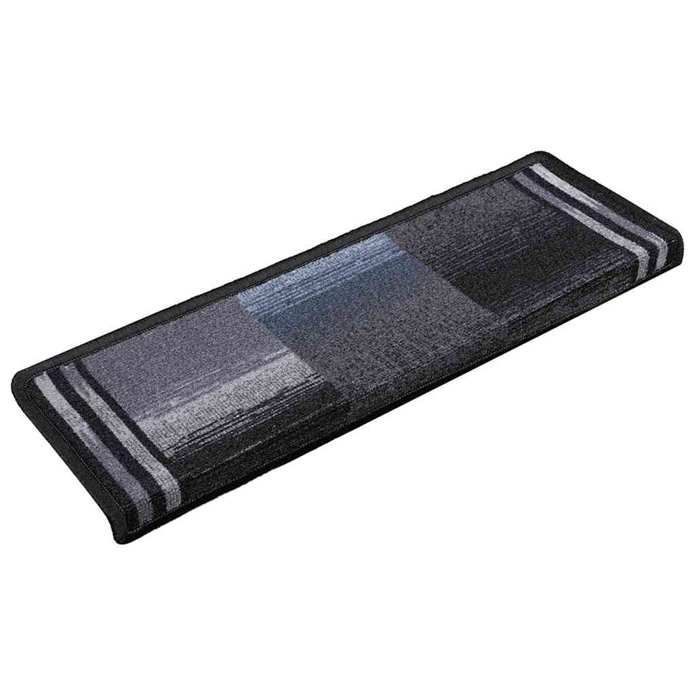 vidaXL Self-Adhesive Stair Mats 5 pcs 65x21x4 cm Black Grey