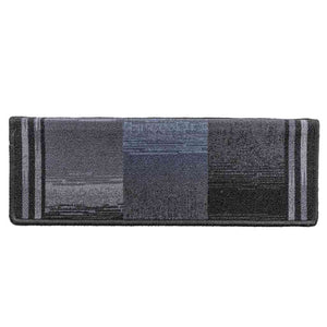 vidaXL Stair Mats Self-Adhesive 10 pcs 65x21x4 cm Black Grey