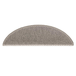 Selbstklebende Treppenmatten Sisal-Optik Silber 15er Set