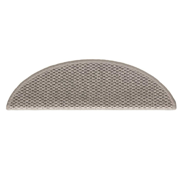 Selbstklebende Treppenmatten Sisal-Optik Silber 15er Set