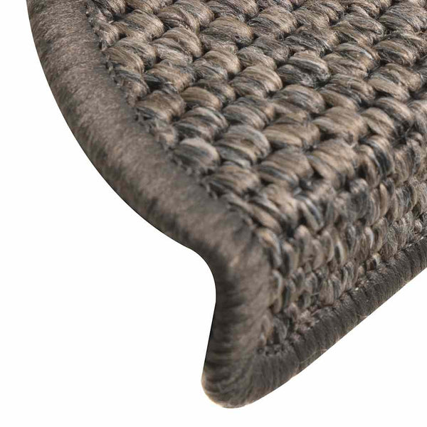 Sisal Treppenmatten Selbstklebend Grau-Beige 15 Stk