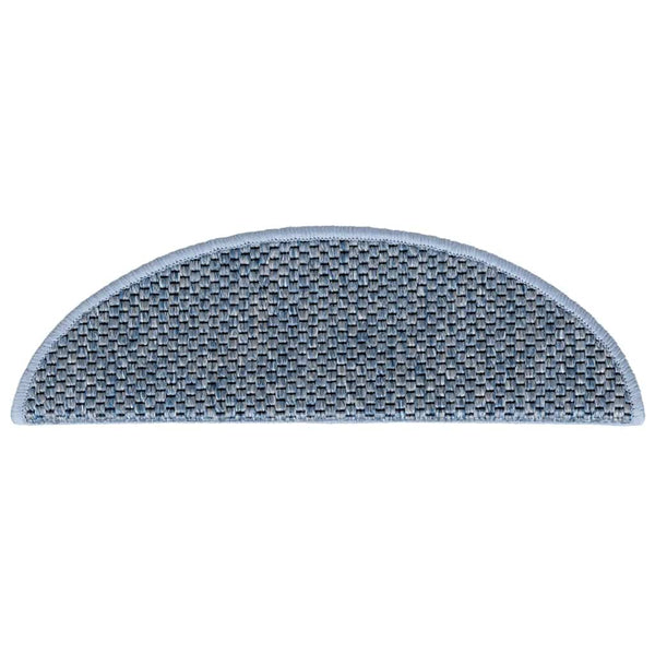 Selbstklebende Treppenmatten Sisal-Optik Blau, 15er Set
