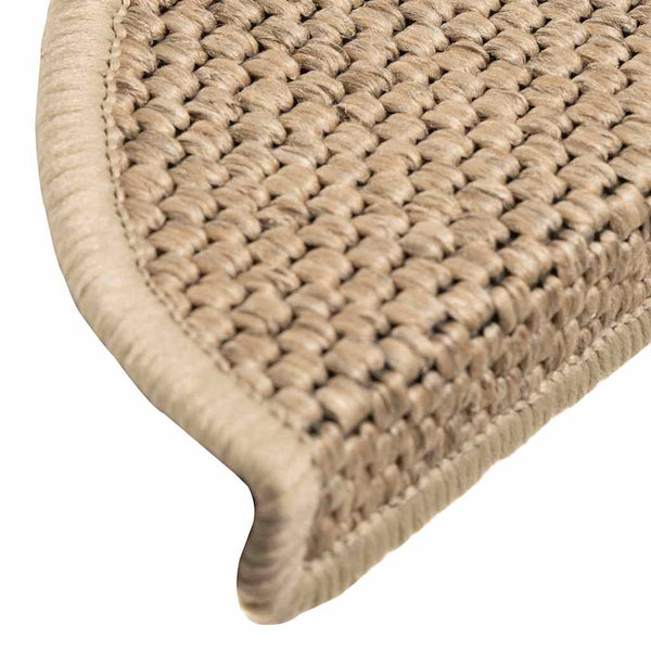 Sisal Treppenmatten Selbstklebend Sand 15er Set