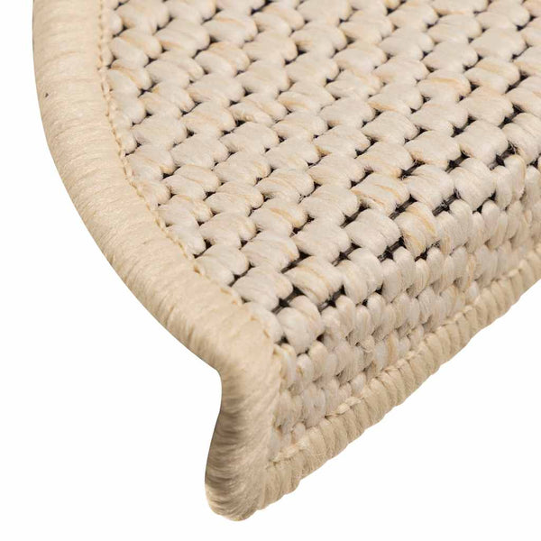 Selbstklebende Treppenmatten Sisal Optik Berber, 15er Set