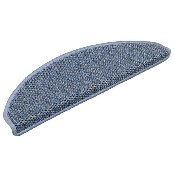 Selbstklebende Treppenmatten Sisal-Optik Blau, 15er Set