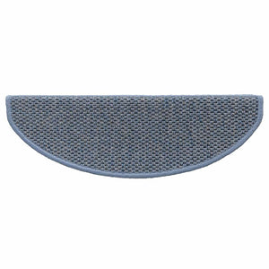 Selbstklebende Treppenmatten Sisal-Optik Blau, 15er Set