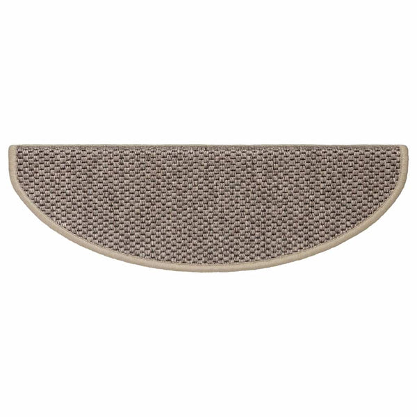 Selbstklebende Treppenmatten Sisal Dunkelbeige, 15er Set