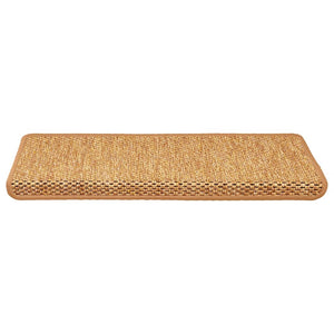 Selbstklebende Treppenmatten Sisal-Optik, 15er Set