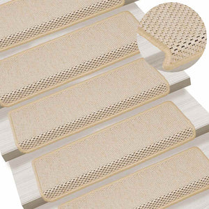Selbstklebende Treppenmatten Sisal-Optik, 15er Set