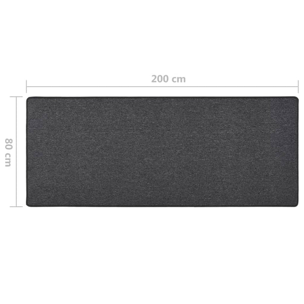 vidaXL Runner Rug Anthracite 80x200 cm