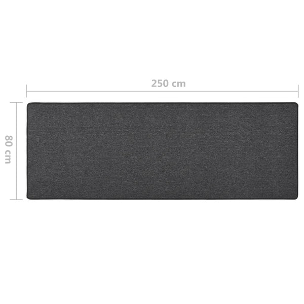 vidaXL Runner Rug Anthracite 80x250 cm