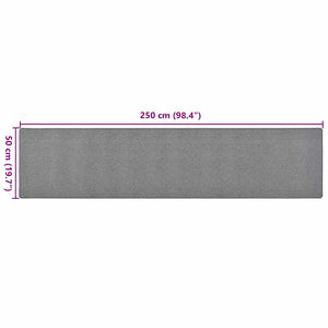vidaXL Runner Rug Dark Grey 50x250 cm