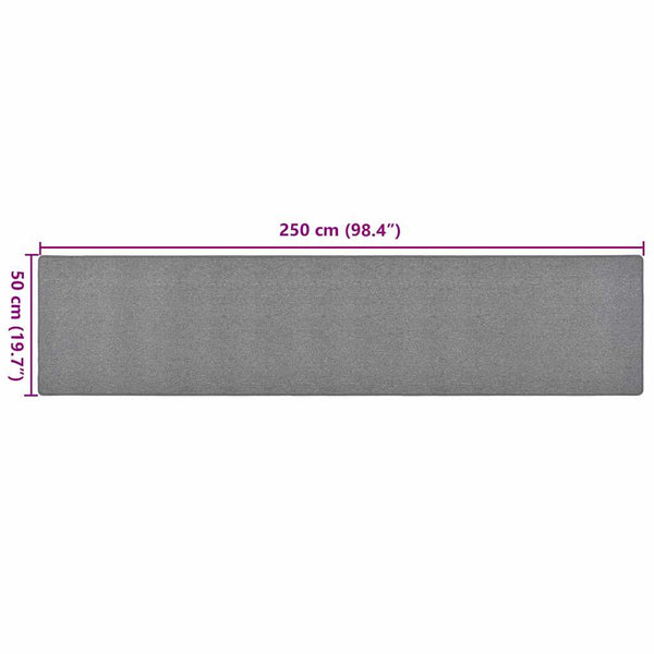 vidaXL Runner Rug Dark Grey 50x250 cm