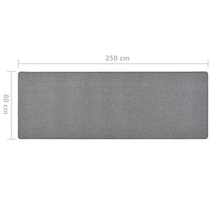 vidaXL Runner Rug Dark Grey 80x250 cm