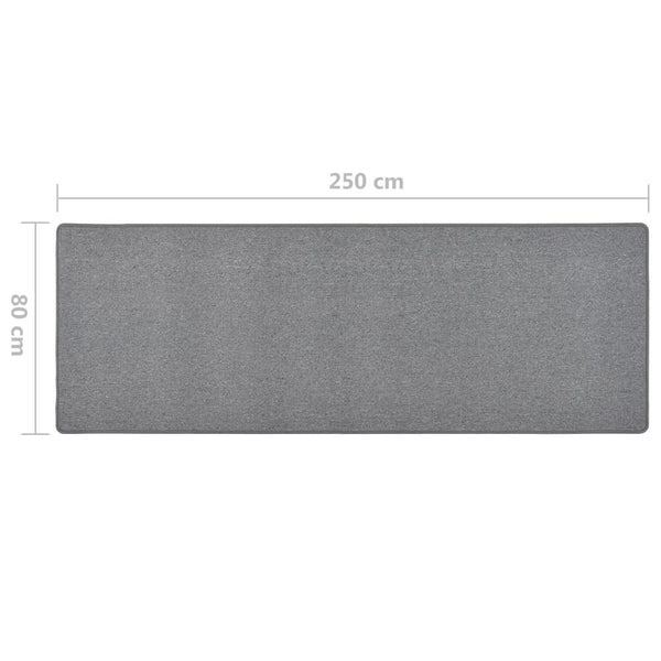 vidaXL Runner Rug Dark Grey 80x250 cm