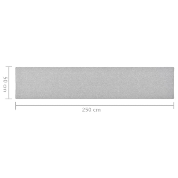 vidaXL Runner Rug Light Gray 50x250 cm