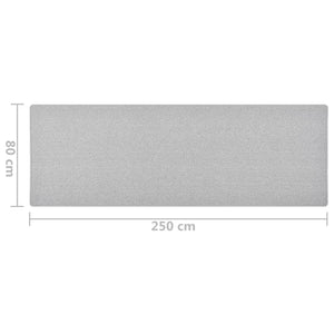 vidaXL Runner Rug Light Grey 80x250 cm