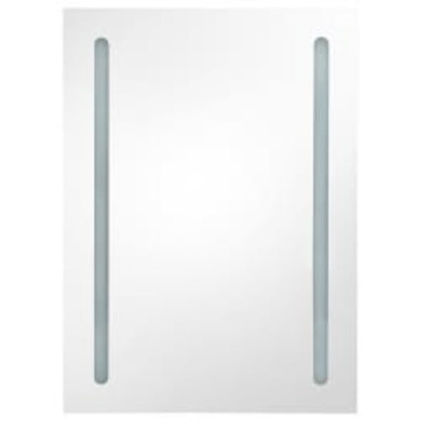 vidaXL LED Bathroom Mirror Cabinet Glossy Grey 50x13x70 cm