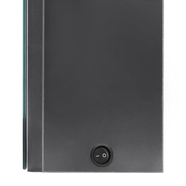 vidaXL LED Bathroom Mirror Cabinet High Gloss Grey 80x12x68 cm