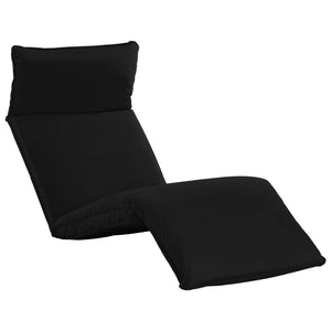vidaXL Folding Sun Lounger Oxford Fabric Black