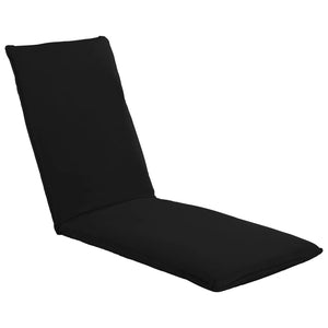 vidaXL Folding Sun Lounger Oxford Fabric Black
