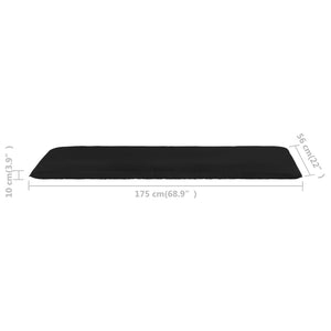 vidaXL Folding Sun Lounger Oxford Fabric Black
