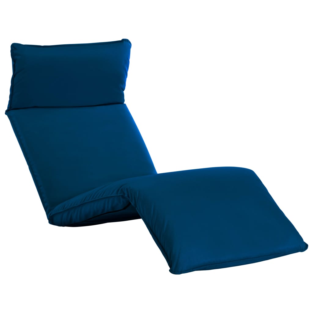 vidaXL Foldable Sun Lounger Oxford Fabric Navy Blue