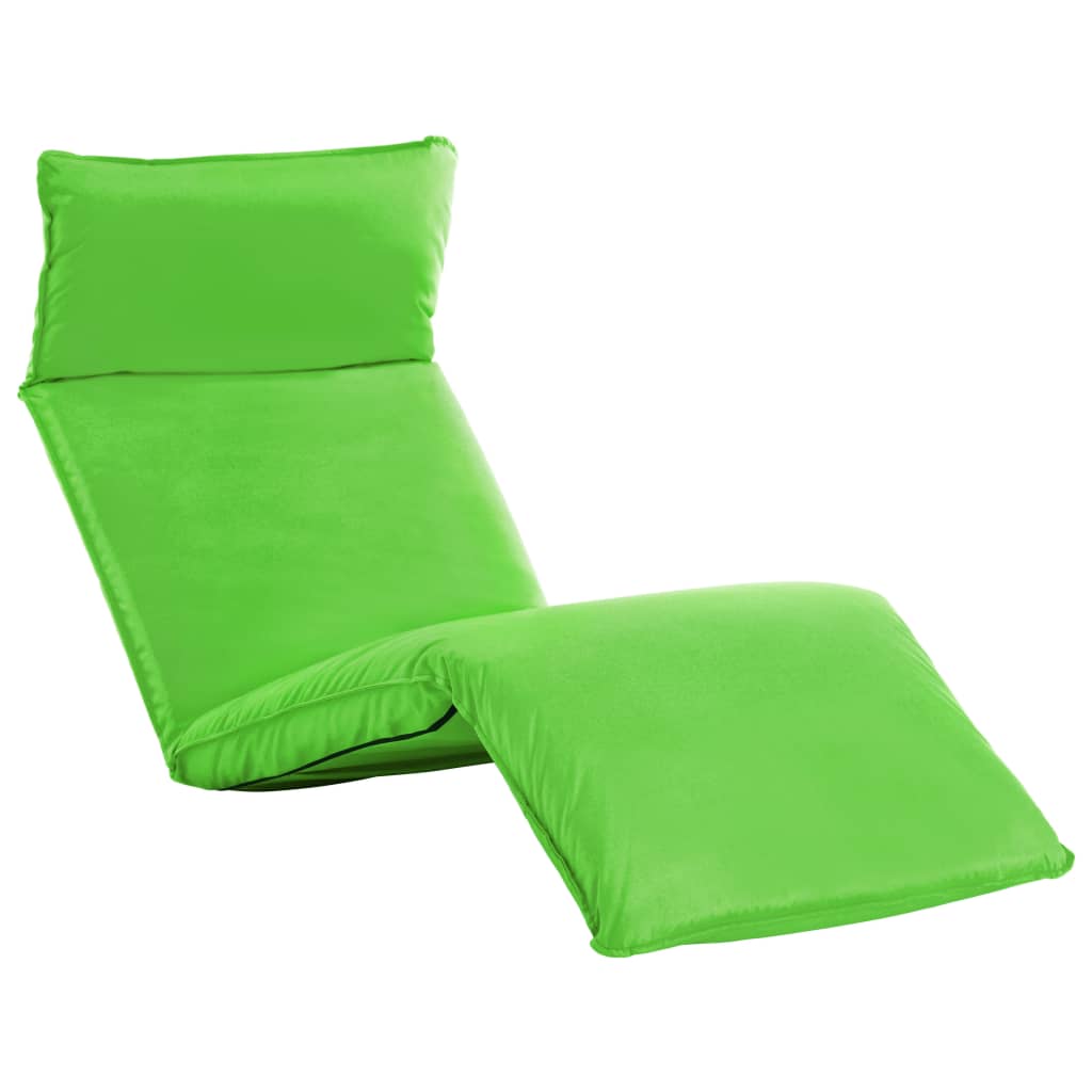 vidaXL Folding Sun Lounger Oxford Fabric Green