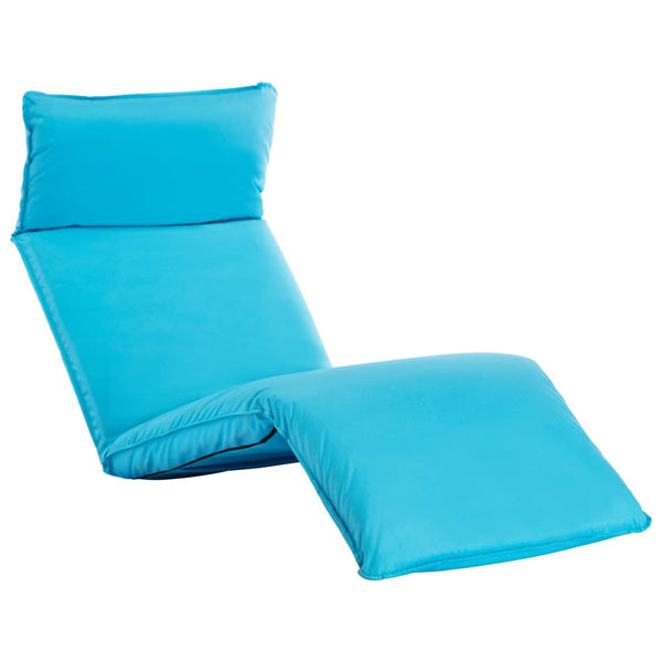 vidaXL Foldable Sun Lounger Oxford Fabric Blue