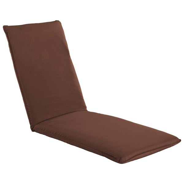 vidaXL Folding Sun Lounger Oxford Fabric Brown