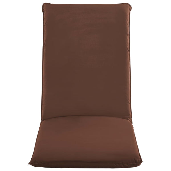 vidaXL Folding Sun Lounger Oxford Fabric Brown