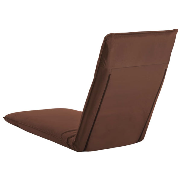 vidaXL Folding Sun Lounger Oxford Fabric Brown