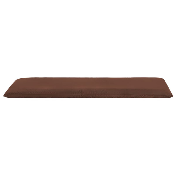 vidaXL Folding Sun Lounger Oxford Fabric Brown
