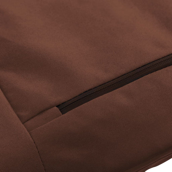 vidaXL Folding Sun Lounger Oxford Fabric Brown
