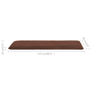 vidaXL Folding Sun Lounger Oxford Fabric Brown