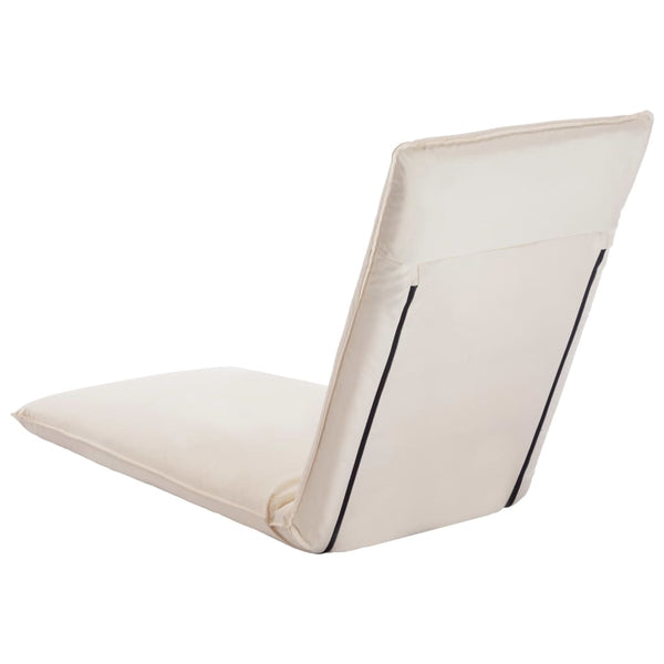 vidaXL Folding Sun Lounger Oxford Fabric Cream White