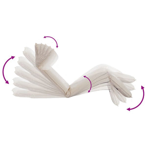 vidaXL Folding Sun Lounger Oxford Fabric Cream White