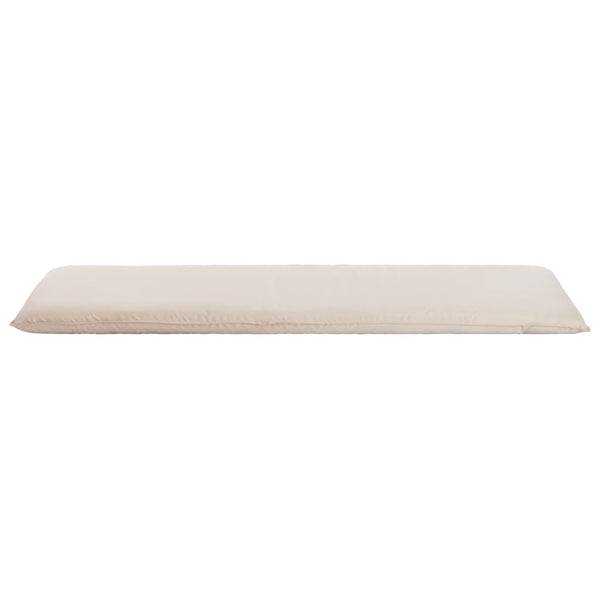 vidaXL Folding Sun Lounger Oxford Fabric Cream White