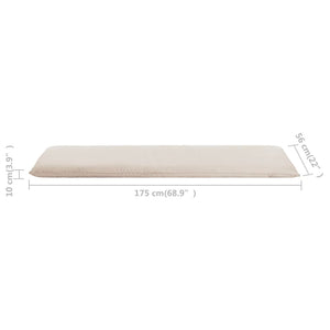 vidaXL Folding Sun Lounger Oxford Fabric Cream White