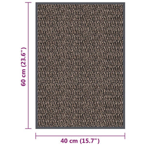 vidaXL Tufted Doormat 40x60 cm Dark Brown
