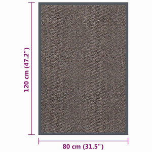 vidaXL Tufted Doormat 80x120 cm Dark Brown