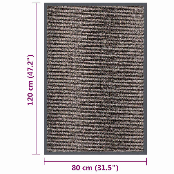 vidaXL Tufted Doormat 80x120 cm Dark Brown