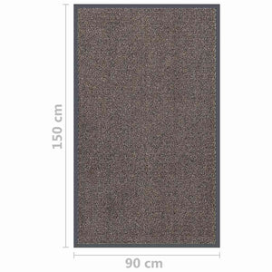 vidaXL Tufted Doormat Dark Brown 90x150 cm