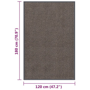 vidaXL Tufted Doormat 120x180 cm Dark Brown