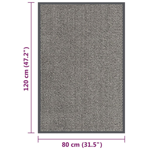 vidaXL Tufted Doormat 80x120 cm Light Brown