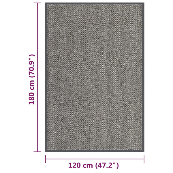 vidaXL Tufted Doormat 120x180 cm Light Brown