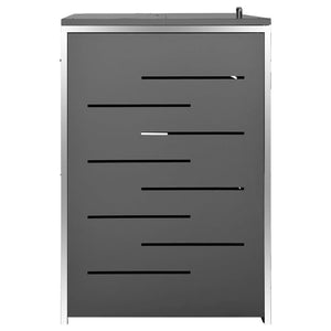 vidaXL Wheelie Bin Storage for 4 Bins 276.5x77.5x115.5 cm Stainless Steel