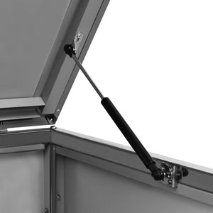 vidaXL Wheelie Bin Storage for 4 Bins 276.5x77.5x115.5 cm Stainless Steel