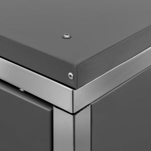 vidaXL Wheelie Bin Storage for 4 Bins 276.5x77.5x115.5 cm Stainless Steel