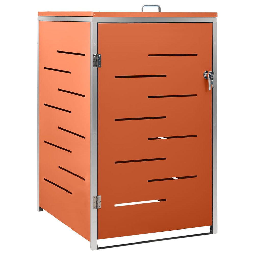 vidaXL Single Wheelie Bin Storage 69x77.5x112.5 cm Stainless Steel